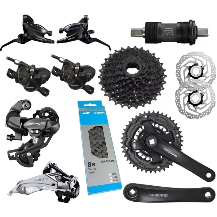 GRUPO TURNEY 8V HIDRAUL INTEG SHIMANO (TRIPL/SIN MZN) (050096)